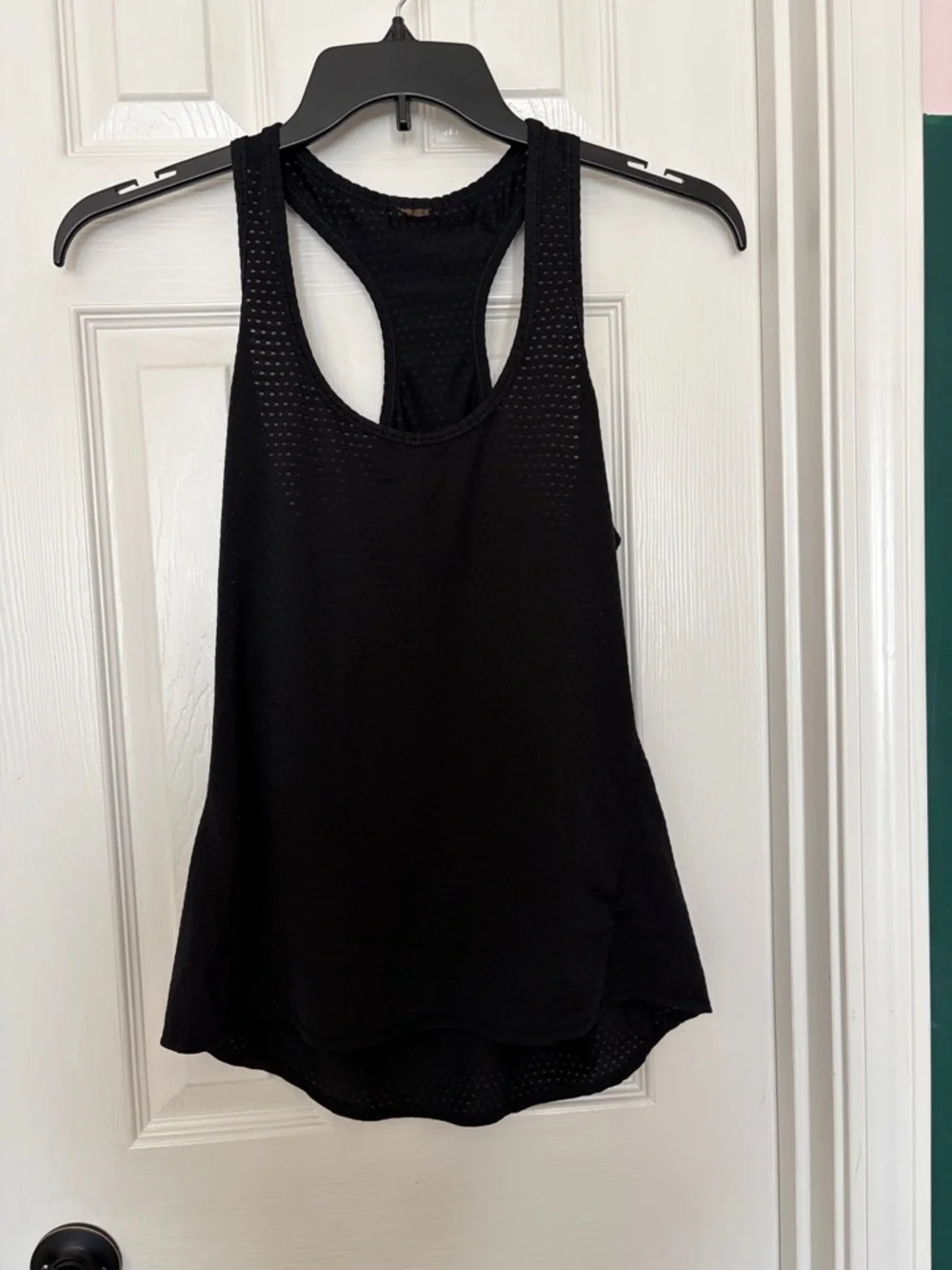Athleta Black Racerback Mesh Performance Tank - Picture 1 of 4